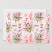 Foto Fairy Eerste Meisje's 1e Verjaardag Kaart (Achterkant)