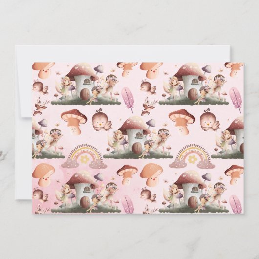 Foto Fairy Eerste Meisje's 1e Verjaardag Kaart (Achterkant)