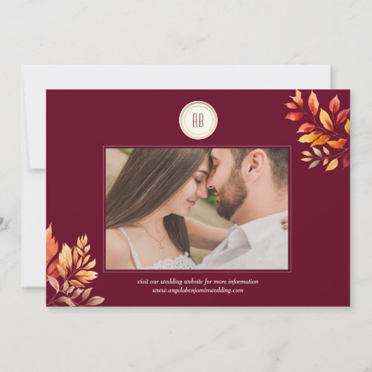 Foto Fall Wedding Save The Date (Achterkant)