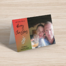 Foto Familie Kerstmis Gevouwen Kaart