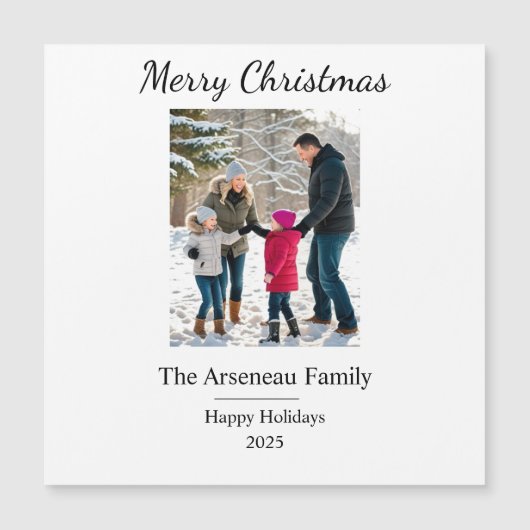 FOTO Familie Kerstvakantie Minimal Personalize (Voorkant)