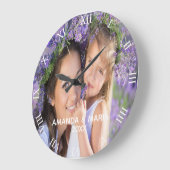 Foto familie kinder vrouw tekstroman grote klok (Hoek)