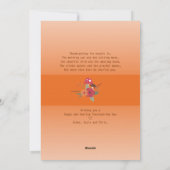 Foto Familie Oranje Transparantie Thanksgiving Feestdagenkaart (Achterkant)