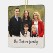 Foto Familienaam Double Sided Afbeelding C Keramisch Ornament (Links)