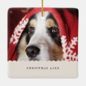 Foto Familienaam Double Sided Afbeelding C Keramisch Ornament (Achterkant)