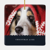 Foto Familienaam Double Sided Afbeelding C Keramisch Ornament (Achterkant)