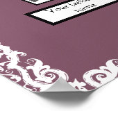 Foto Family Tree Lace Look Border op Lavendel Poster (Hoek)