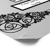 Foto Family Tree Roos Tekening Rand op grijs Poster (Hoek)