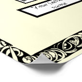 Foto Family Tree  wervelrand op crème Poster (Hoek)