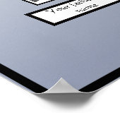 Foto Family Tree Zwarte Rand op Blauwe Verloop Poster (Hoek)