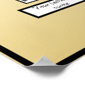 Foto Family Tree Zwarte Rand op Geel Verloop Poster (Hoek)