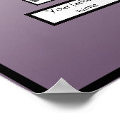 Foto Family Tree Zwarte Rand op Paarse Gradient Poster (Hoek)