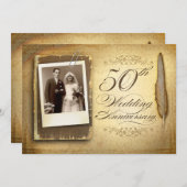  foto fancy uitnodigingen tot vijftig jaar (Voorkant / Achterkant)
