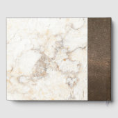 Foto: Faux Leather Marble Guest Book Gastenboek (Achterkant)