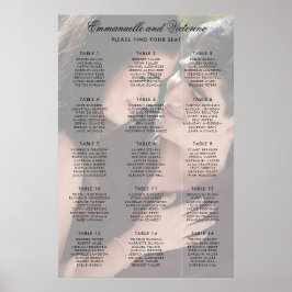Foto Faux Vellum Elegante Trouw Stoelenindeling Poster