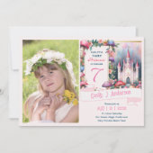 FOTO Feeënprinses Verjaardagsfeest Roze Fairycore Kaart (Voorkant)