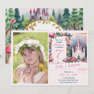FOTO Feeënprinses Verjaardagsfeest Roze Fairycore Kaart