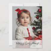 Foto Feestelijk Kerstgroen Feestdagenkaart (Voorkant)