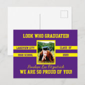 Foto Felicitaties Geslaagden Kies je schoolkleuren Briefkaart (Voorkant / Achterkant)