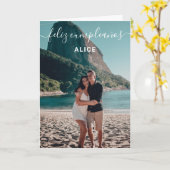 Foto Feliz Cumpleanos Birthday Kaart (Gele Bloem)