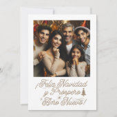 Foto Feliz Navidad & Próspero Año Nuevo Kaart (Voorkant)