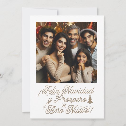 Foto Feliz Navidad & Próspero Año Nuevo Kaart (Voorkant)