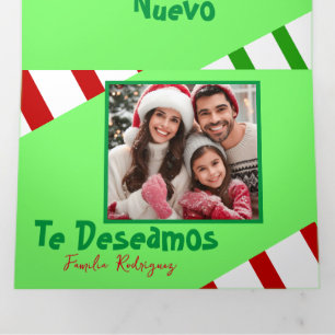 Foto Feliz Navidad Spaans Xmas Feestdagen Drieluik Wenskaart