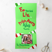 Foto Feliz Navidad Spaans Xmas Feestdagen Drieluik Wenskaart (Binnen)