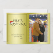 Foto Fiesta Navideña Christmas Party Invitation Kaart (Voorkant)