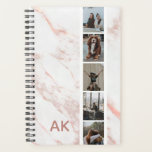 Foto film Strip Faux Pink Marble Persoonlijk Planner<br><div class="desc">Personaliseer met uw eigen foto's en naam</div>