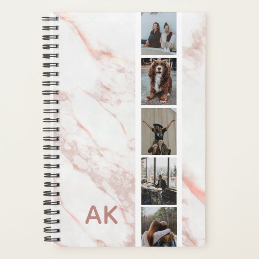 Foto film Strip Faux Pink Marble Persoonlijk Planner (Voorkant)
