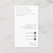 Foto financieel adviseur investment Visitekaartje (Achterkant)