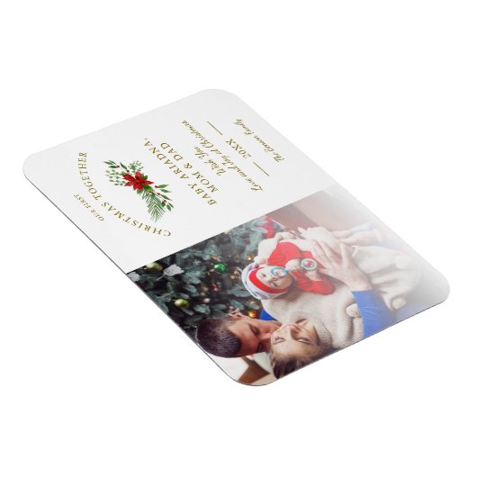 Foto: First Kerstfeest Baby Poinsettia Magneet (Rechterzijde)