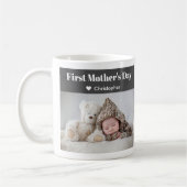 Foto First Moederdag Moderne Mammie Name Cute Koffiemok (Links)