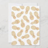 Foto Flamingo Invitations | Ananas-uitnodigingen Kaart (Achterkant)