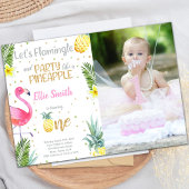 Foto Flamingo Invitations | Ananas-uitnodigingen Kaart