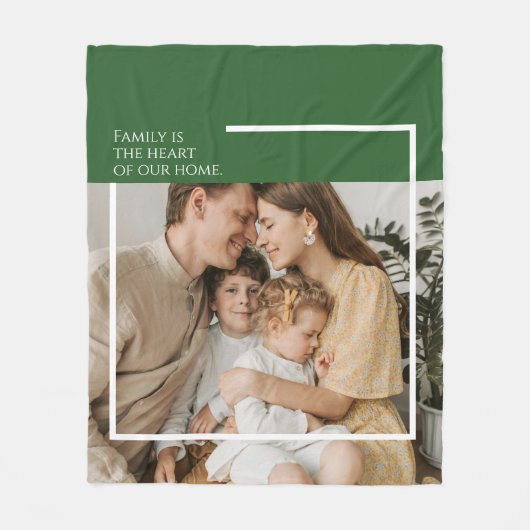 Foto Fleece Deken met Bericht – Gezellig & Modern (Voorkant)