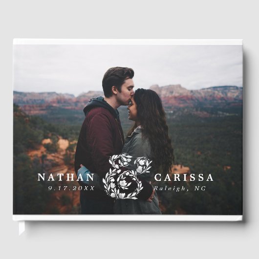 Foto Floral Ampersand Wedding Gastenboek (Voorkant)