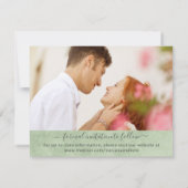 Foto Floral Beige Blush Gold Green Save the Date Aankondiging (Achterkant)