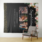 Foto Floral Black Tapestry van High School Afstude Wandkleed (In Situ (horizontaal))
