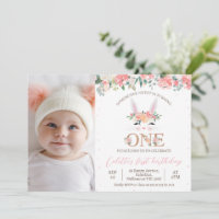 Foto Floral Bunny Face Some Bunny 1st Birthday