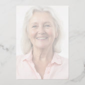 Foto Floral Butterfly Pink Memorial Service Folie Uitnodiging (Achterkant)