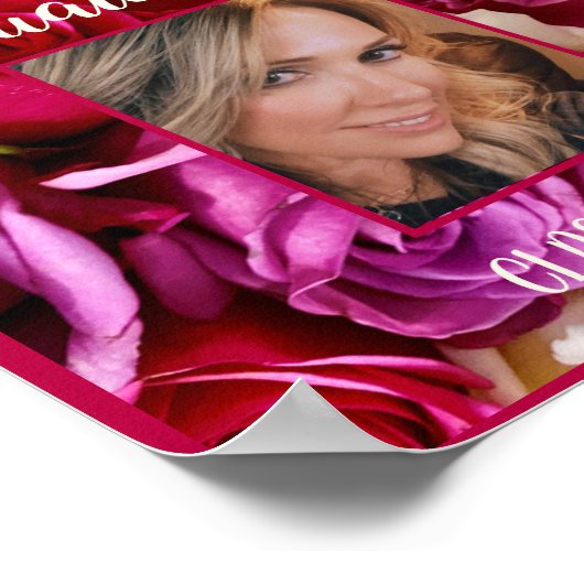 Foto Floral Graduation Party Bright Typografie P Poster (Hoek)