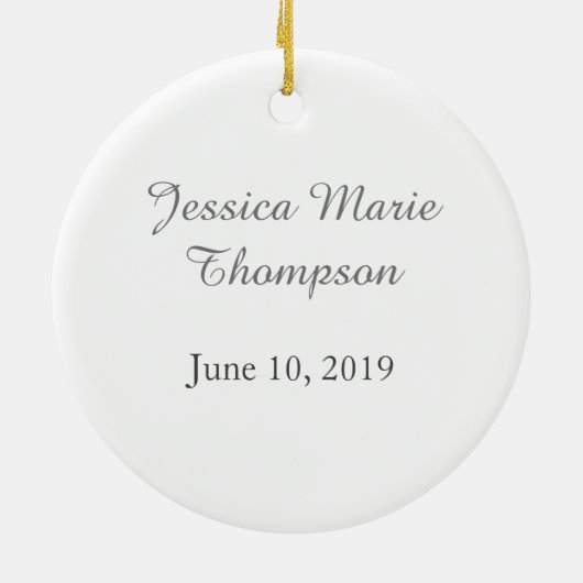 Foto Floral Keepomwille van baby's eerste verjaard Keramisch Ornament (Achterkant)