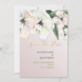 Foto Floral Magnolia Blush Save the Date (Voorkant)