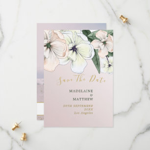 Foto Floral Magnolia Blush Save the Date