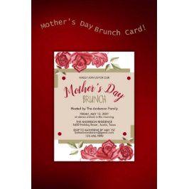 Foto Floral Modern Moederdag Brunch Uitnodigingen