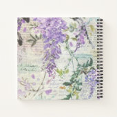 Foto Floral Paars Wedding Guest Book Notitieboek (Achterkant)
