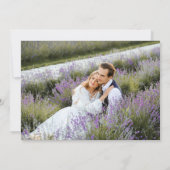 Foto Floral Paarse Roos Gold Save the Date Kaart (Achterkant)