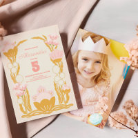 Foto Floral Pink Gold kids Verjaardag